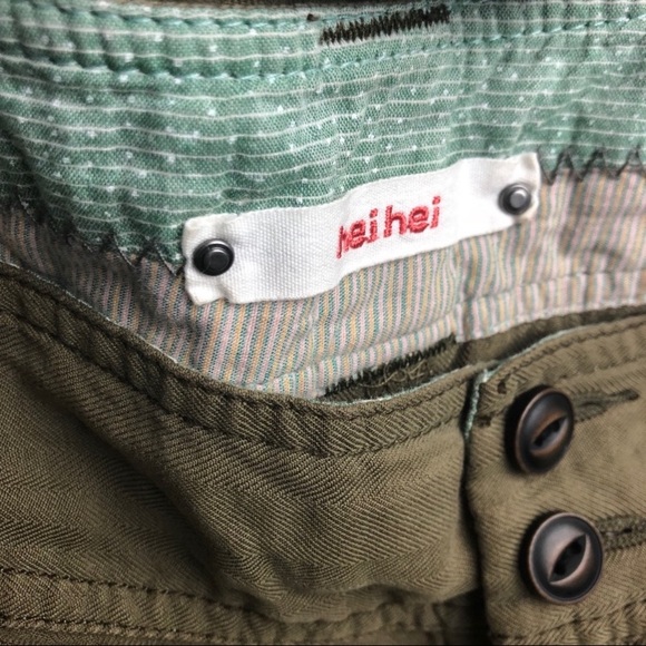 Anthropologie Hei Hei Silk Capri Cargo Pants - Picture 6 of 6